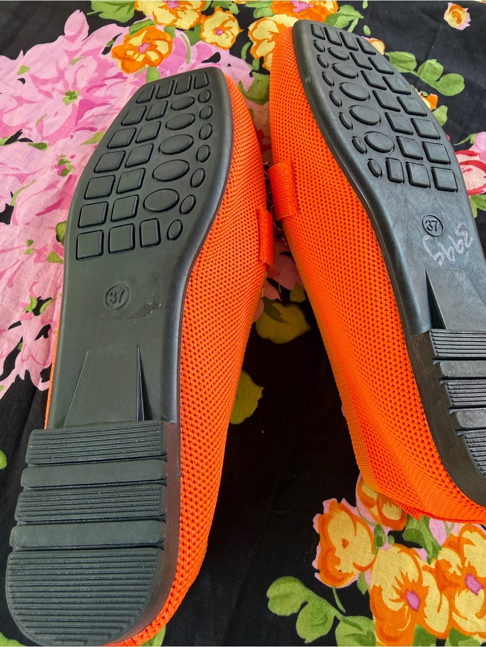 Women's Orange Embellished Slip-On Flats - Picture 6 of 6